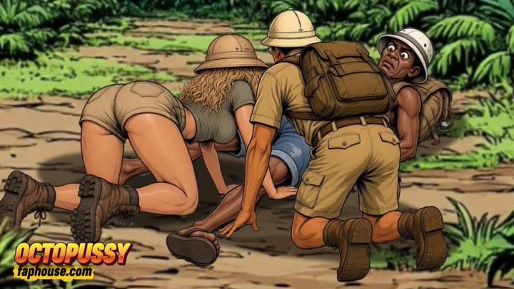 Extreme Blowjob and Fucking in the Jungle, White Wife and BBC